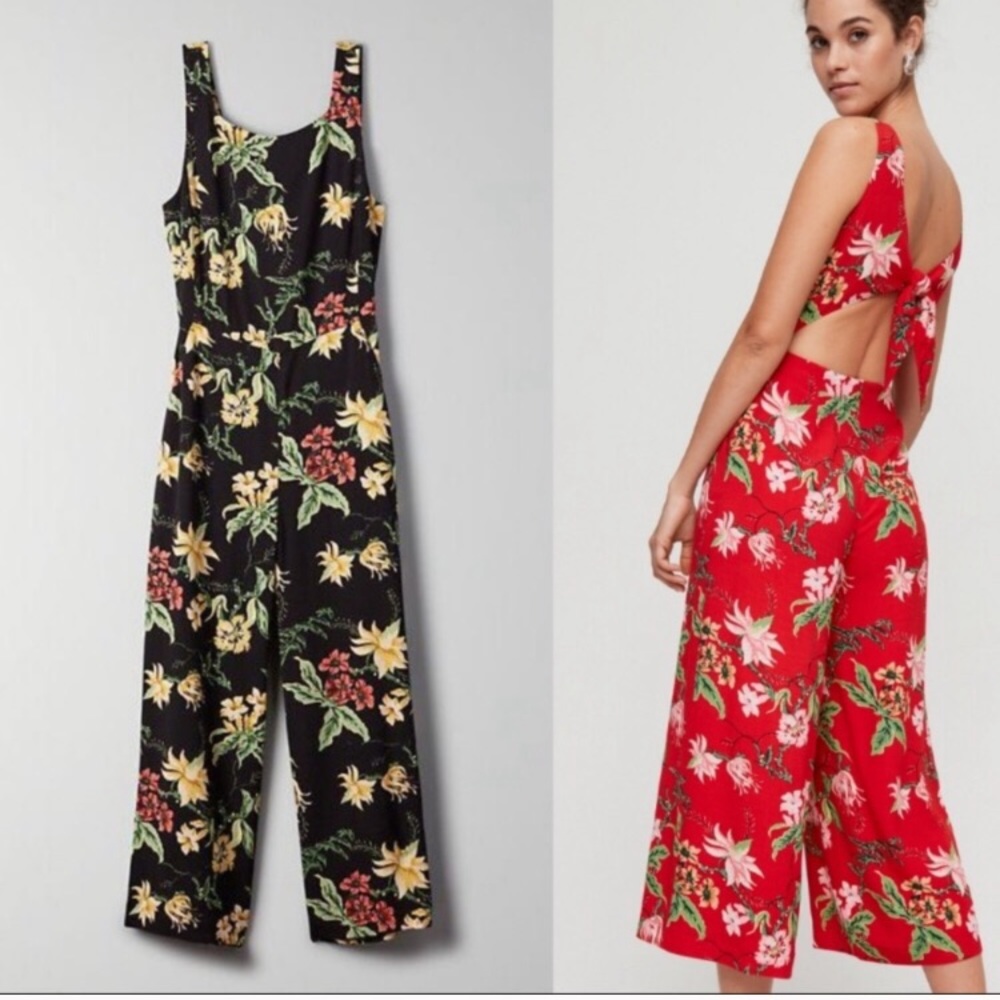 Aritzia Ecoulement Jumpsuit- tropical print
